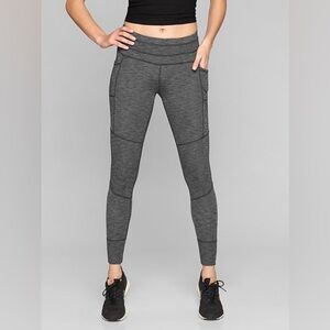 Athleta women’s charcoal grey athletic sporty high waist excursion leggings in S